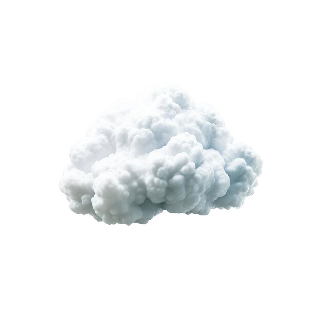 White fluffy cloud isolated on White Background