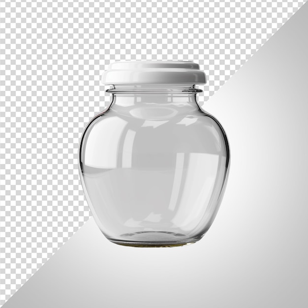 White Food Jar Mockup png