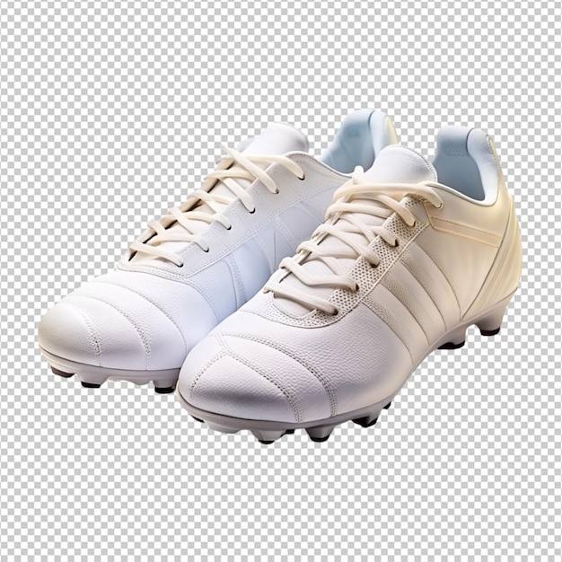 white football boots isolated on white background