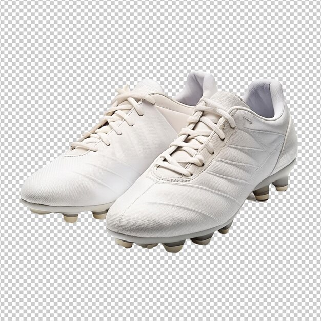 white football boots isolated on white background