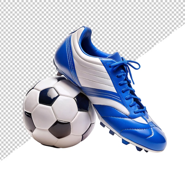 white football shoe on transparent background