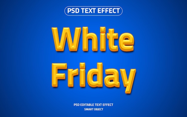 White friday editable text effect logo mockup