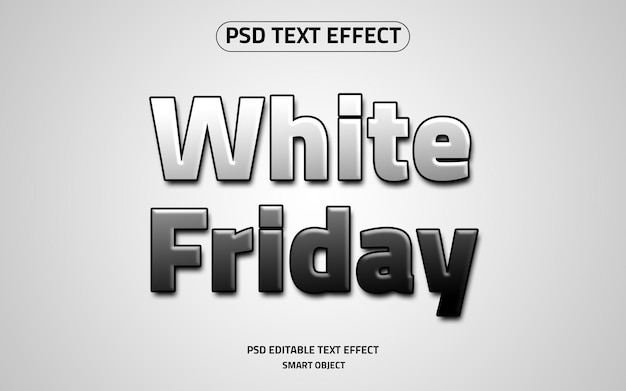 White friday text style effect mockup