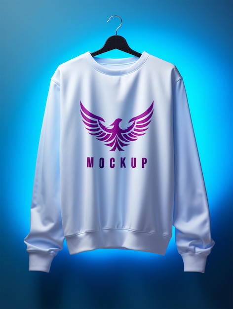 White full sleeve sweatshirt mockup