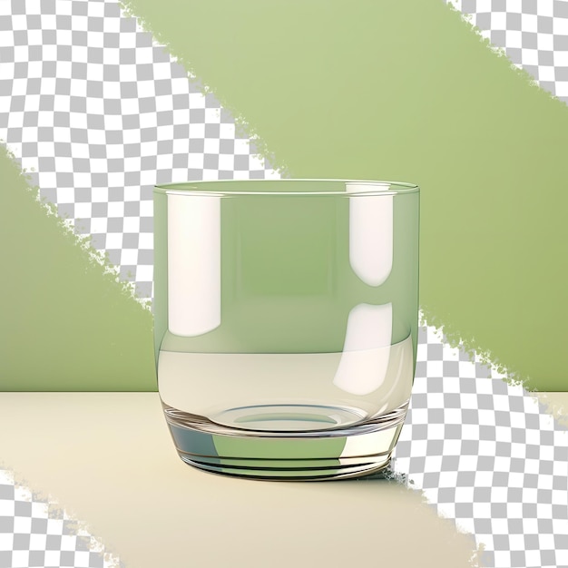 White glass separated from transparent background