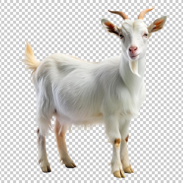 PSD white goat isolated on white background