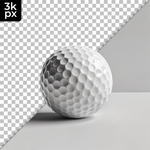 PSD a white golf ball with a black and white background with a black and white image of a golf ball