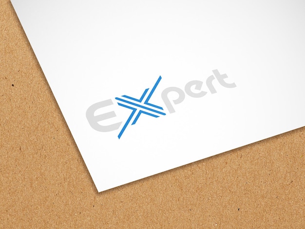 PSD white grained paper mockup