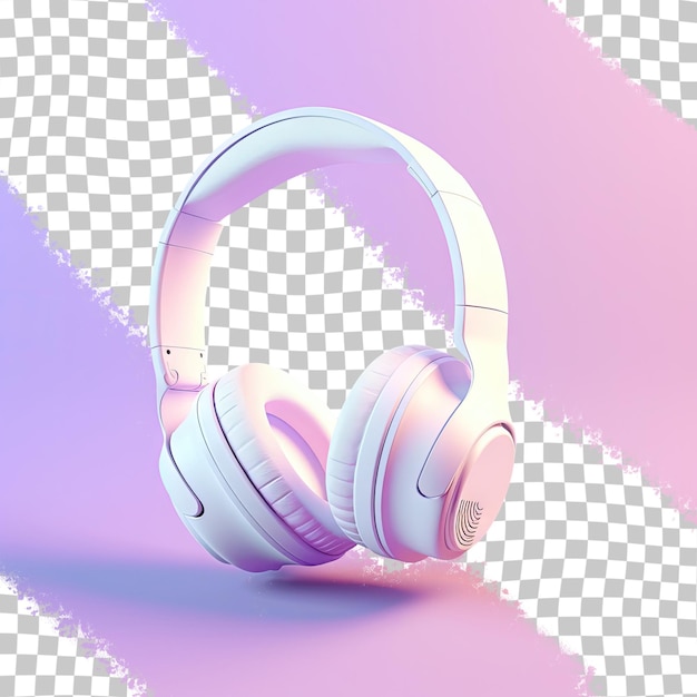 White headphones on a transparent background