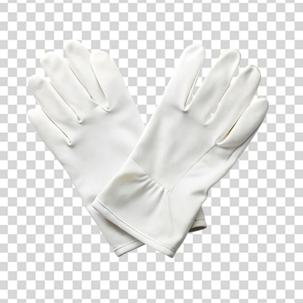 white latex gloves to prevent coronavirus contamination