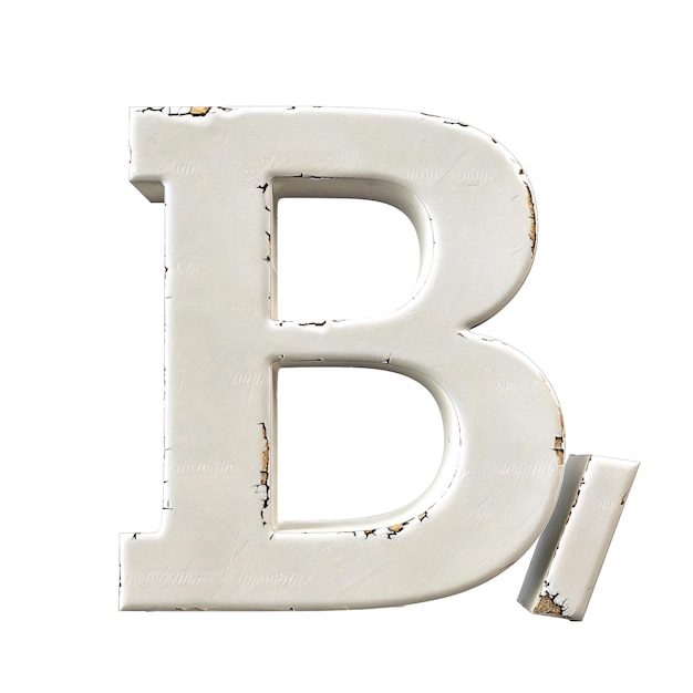 a white letter b