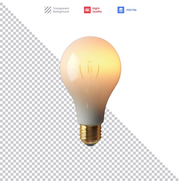 White Light Bulb on White Background