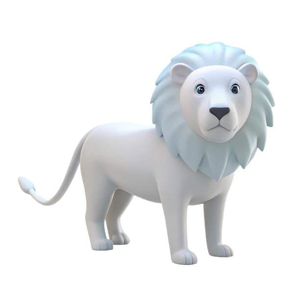 PSD a white lion with a lion head on it