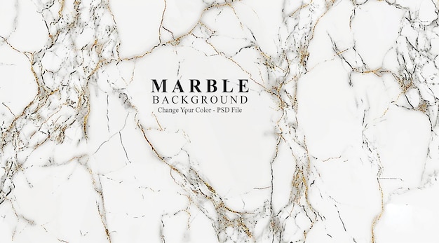 PSD white marble texture background with golden veins for a design pattern a top view of a luxury white