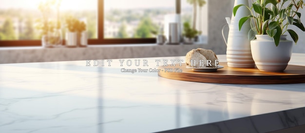 PSD white marble texture table top