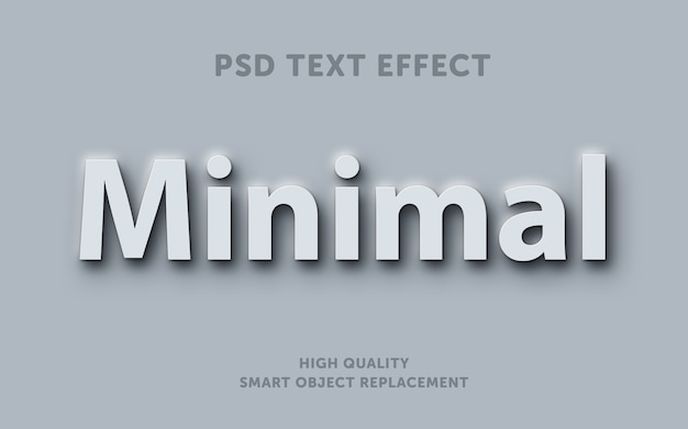 White minimal text effect