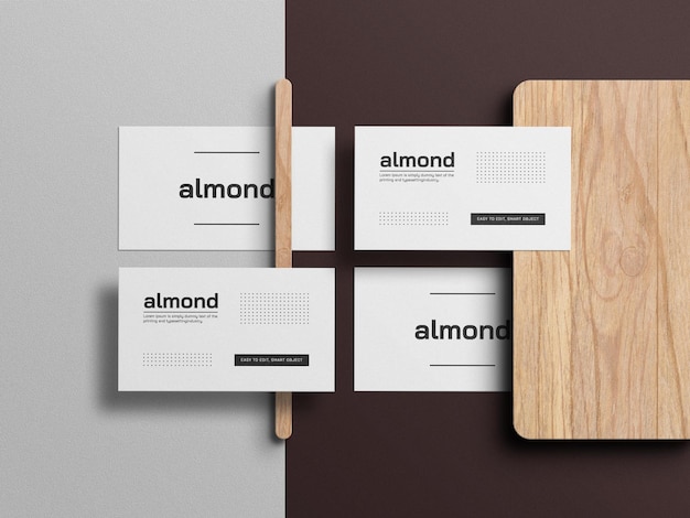 White minimsl Business card mockup