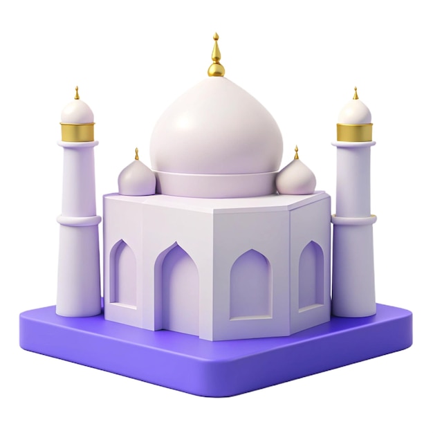 a white mosque with a white dome on top of it