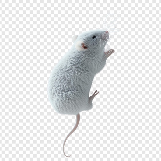 PSD white mouse looking up