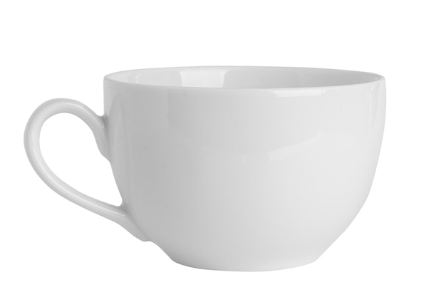 White mug on empty background