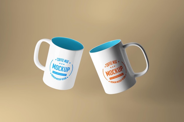 white mug mockup with changeable background