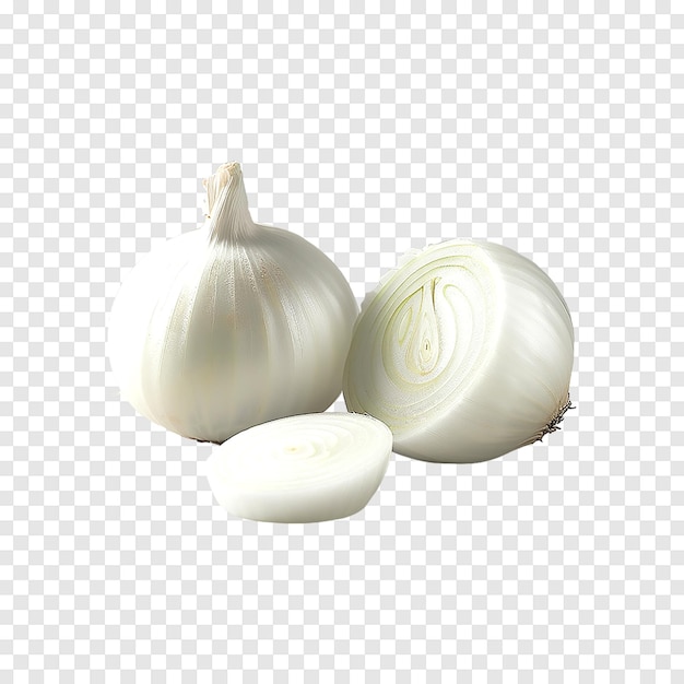 PSD white onion isolated on a transparent background generative