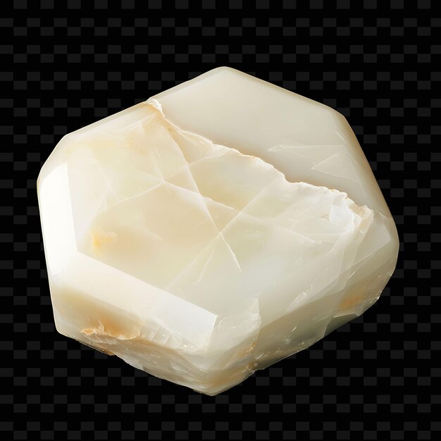 PSD white onyx crystals with 8 white onyx hexagonal shape with w isolated crystal on clean background