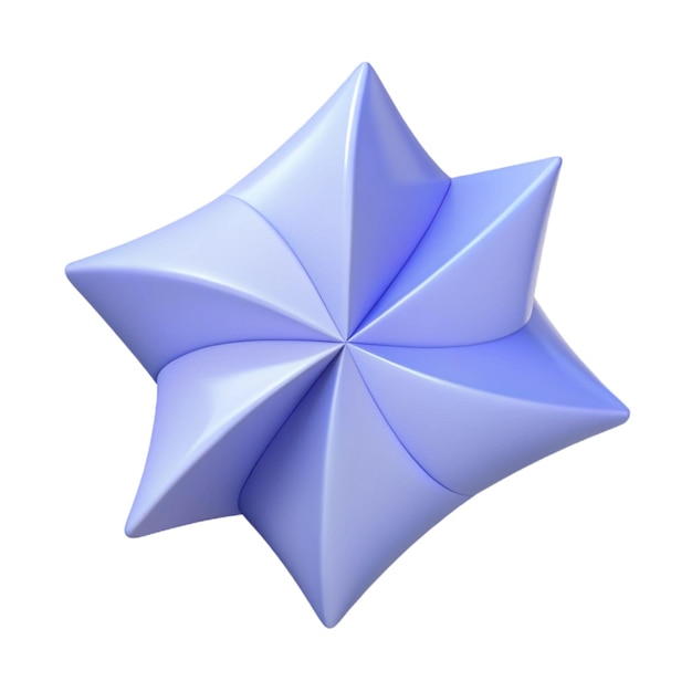 a white origami shaped object with a star on it