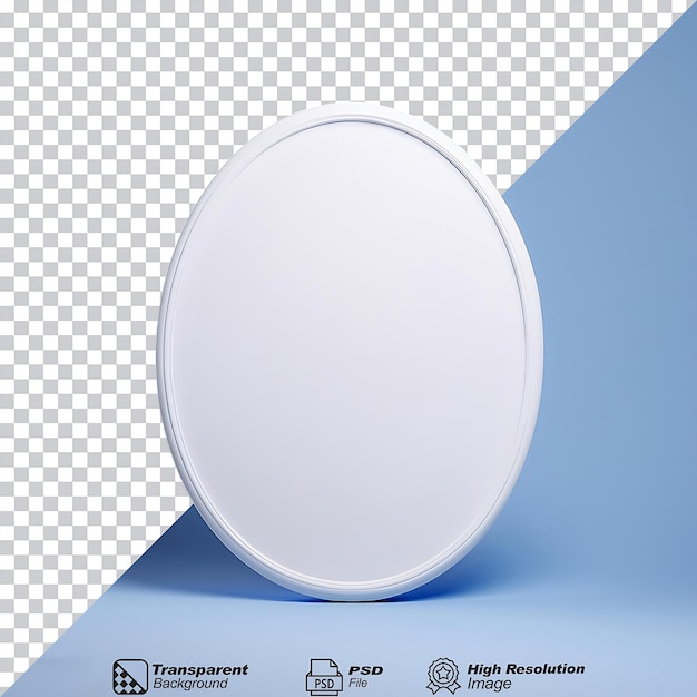 White Oval Symbol isolated on transparent background