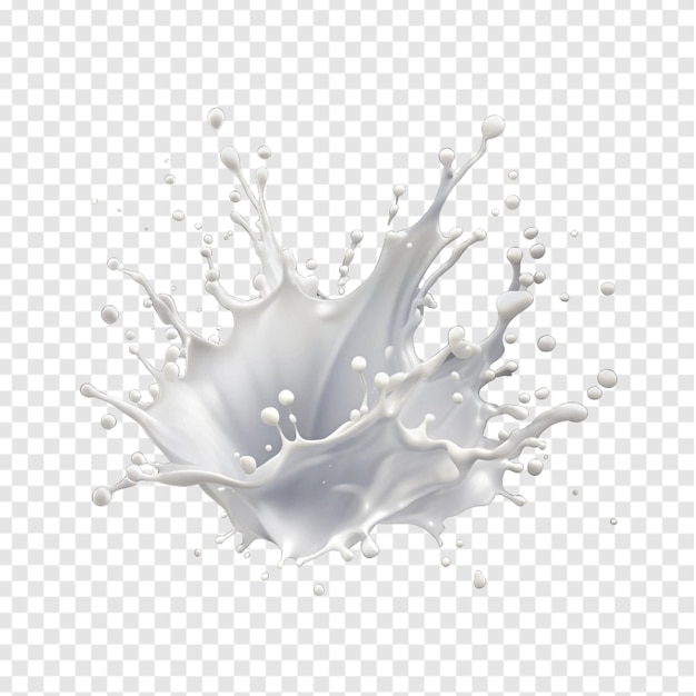 white paint splash isolated on transparent background