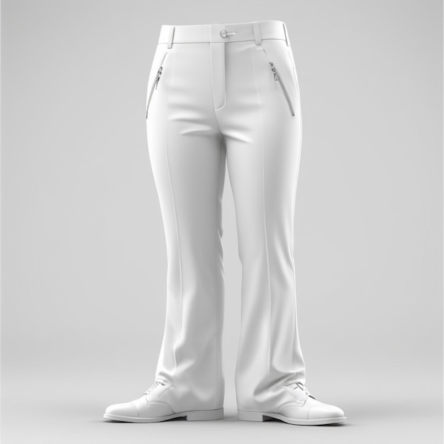 White pant PSD on a white background