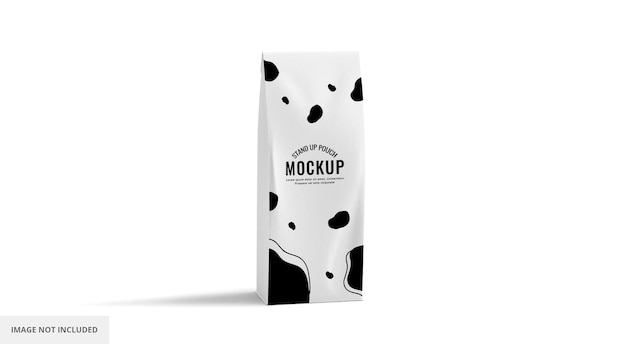 White paper colorless pouch mockup