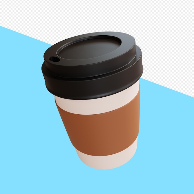 White Paper Cup With Black Lid