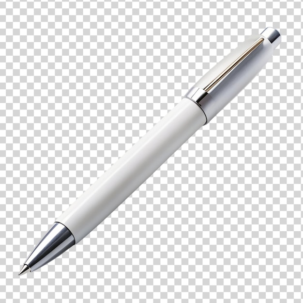 White pen isolated on transparent background