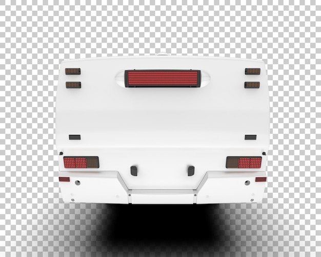 White pickup truck on transparent background 3d rendering illustration