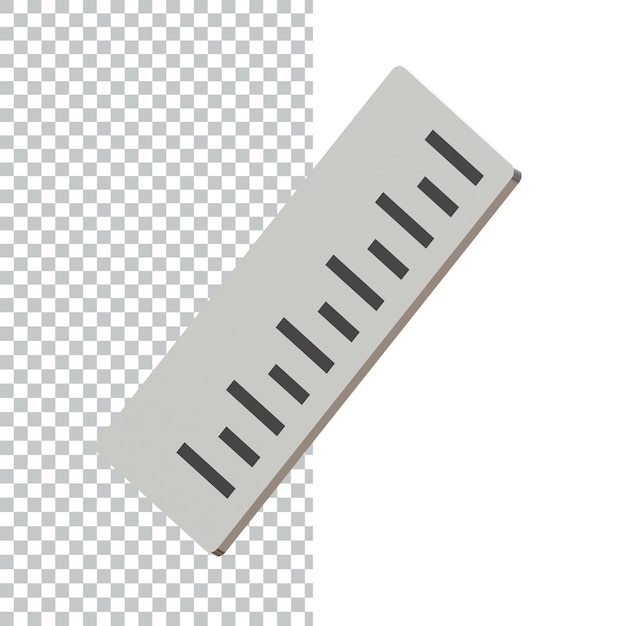 A white piece of tape 3D Icon render asset design 3D Icon illustration