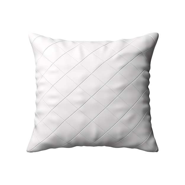 PSD a white pillow with a diamond pattern