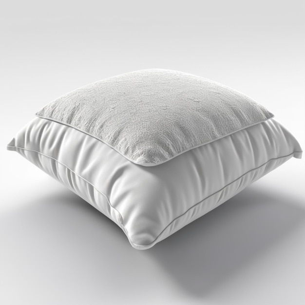 a white pillow with a white cover that says  s  on it