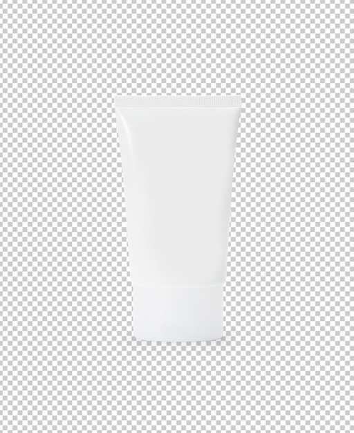 White plastic cream tube or gel product mockup template for your design.