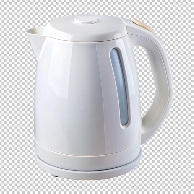 PSD white plastic upright electric kettle transparent background