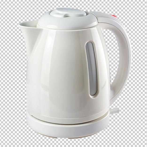 PSD white plastic upright electric kettle transparent background