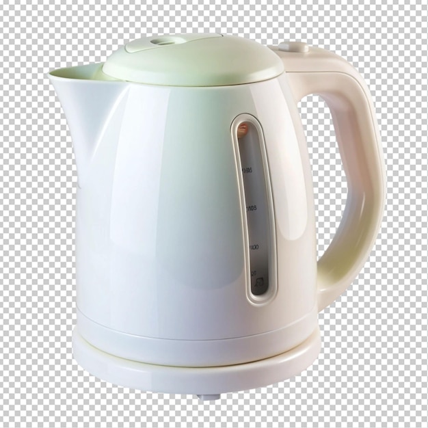 PSD white plastic upright electric kettle transparent background