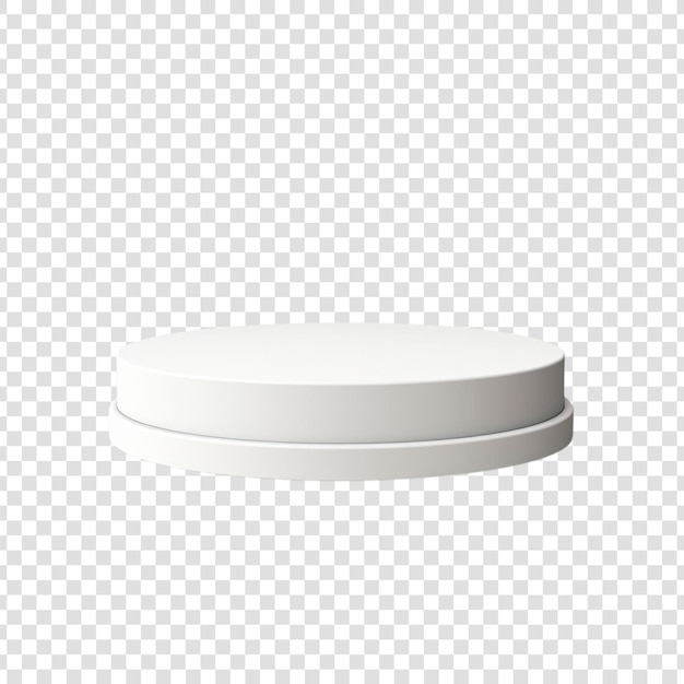 White podium on a transparent background