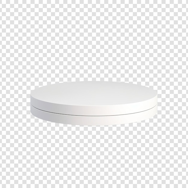 White podium on a transparent background