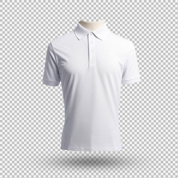 white polo shirt mockup isolated on background