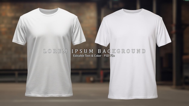 White polo tshirt mock up front and back view isolated Male model wear plain white shirt mockup