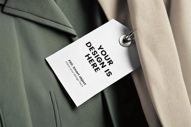 white price tag mockup