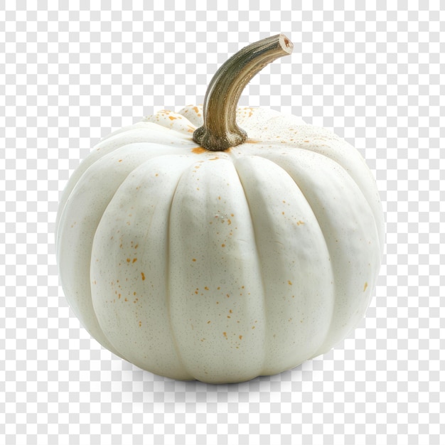 PSD white pumpkin side view full length on transparency background psd