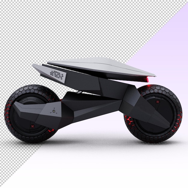 white and red light futuristic Motorcycle Robot