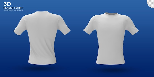 White render t-shirt mockup front and back